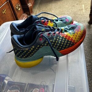 Adidas Blue and Yellow Athletic Shoes Dynamic Design